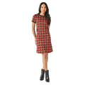 Red - Lifestyle - Principles Womens-Ladies Dogtooth Jacquard Shift Dress