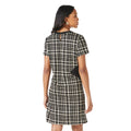 Monochrome - Back - Principles Womens-Ladies Checked Jacquard Shift Dress