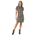 Monochrome - Lifestyle - Principles Womens-Ladies Checked Jacquard Shift Dress