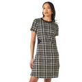 Monochrome - Front - Principles Womens-Ladies Checked Jacquard Shift Dress