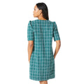 Green - Back - Principles Womens-Ladies Bouclé Button Detail Shift Dress