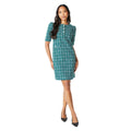 Green - Side - Principles Womens-Ladies Bouclé Button Detail Shift Dress