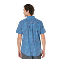 Blue - Back - Maine Mens Berg Check Shirt