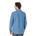 Blue - Back - Maine Mens Berg Check Long-Sleeved Shirt