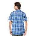 Blue - Back - Maine Mens Blake Check Short-Sleeved Shirt