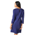 Navy - Back - Principles Womens-Ladies Contrast Detail Ponte Shift Dress