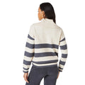 Ivory - Back - Debenhams Womens-Ladies Stripe Open Collar Sweater Top