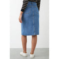 Mid Wash - Back - Dorothy Perkins Womens-Ladies Denim Midi Skirt