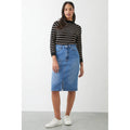 Mid Wash - Lifestyle - Dorothy Perkins Womens-Ladies Denim Midi Skirt