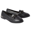 Black - Front - Dorothy Perkins Womens-Ladies Leila Chain Patent PU Loafers