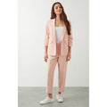 Blush - Close up - Dorothy Perkins Womens-Ladies Petite Ruched Blazer