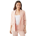 Blush - Front - Dorothy Perkins Womens-Ladies Petite Ruched Blazer