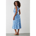 Blue - Back - Dorothy Perkins Womens-Ladies Floral Button Through Midi Dress