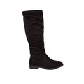 Natural Black - Back - Dorothy Perkins Womens-Ladies Karina Ruched Flat Knee-High Boots