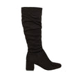 Natural Black - Back - Dorothy Perkins Womens-Ladies Kaya Ruched Knee-High Boots