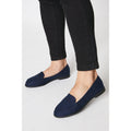 Navy - Front - Dorothy Perkins Womens-Ladies Lara Penny Strap Loafers