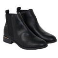 Black - Front - Good For The Sole Womens-Ladies Molly Wide Chelsea Boots