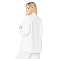 White - Back - Dorothy Perkins Womens-Ladies Stripe Linen Blazer