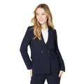 Navy - Front - Dorothy Perkins Womens-Ladies Double-Breasted Blazer