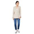 Taupe - Side - Dorothy Perkins Womens-Ladies Collarless Blazer