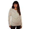 Ivory - Front - Dorothy Perkins Womens-Ladies Zig Zag Embellished Jumper