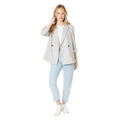 Taupe - Side - Dorothy Perkins Womens-Ladies Pocket Detail Longline Blazer