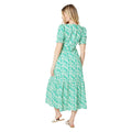 Green - Back - Dorothy Perkins Womens-Ladies Floral Scoop Neck Midi Dress