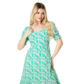 Green - Side - Dorothy Perkins Womens-Ladies Floral Scoop Neck Midi Dress