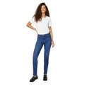 Mid Wash - Side - Dorothy Perkins Womens-Ladies Comfort Stretch Tall and Slim Jeans