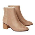 Taupe - Front - Dorothy Perkins Womens-Ladies Andrea Block Heel Ankle Boots