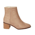 Taupe - Back - Dorothy Perkins Womens-Ladies Andrea Block Heel Ankle Boots