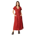 Rust - Front - Dorothy Perkins Womens-Ladies Pocket Detail Midi Shirt Dress