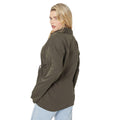 Khaki Green - Back - Dorothy Perkins Womens-Ladies Drawstring Waist Shirt Jacket