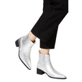 Silver - Side - Faith Womens-Ladies Milli. Metallic Covered Gusset Western Boots