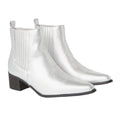 Silver - Front - Faith Womens-Ladies Milli. Metallic Covered Gusset Western Boots