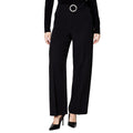 Black - Front - Dorothy Perkins Womens-Ladies Buckle Straight Leg Trousers