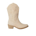 Beige - Back - Dorothy Perkins Womens-Ladies Kobi Stitch Detail Cowboy Boots