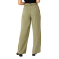 Khaki Green - Back - Dorothy Perkins Womens-Ladies Paperbag Trousers