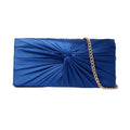 Navy - Front - Dorothy Perkins Beauty Satin Twisted Clutch Bag