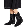 Natural Black - Side - Dorothy Perkins Womens-Ladies Karmi Western Stitch Detail Cowboy Boots