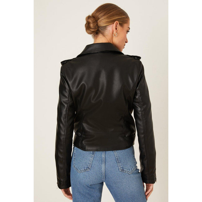 Dorothy Perkins Womens/Ladies Belted Faux Leather Biker Jacket