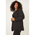 Black - Pack Shot - Dorothy Perkins Womens-Ladies Turned Up Cuff Plus Blazer