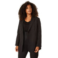 Black - Front - Dorothy Perkins Womens-Ladies Turned Up Cuff Plus Blazer