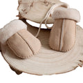 Sand - Back - Eastern Counties Leather Baby Sheepskin Mittens With Thumbs