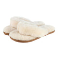 Apricot - Back - Eastern Counties Leather Womens-Ladies Sheepskin Flip Flops