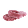 Rose - Front - Eastern Counties Leather Womens-Ladies Sheepskin Flip Flops