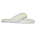 Natural - Back - Eastern Counties Leather Womens-Ladies Sheepskin Flip Flops