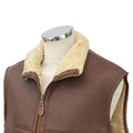 Cognac - Side - Eastern Counties Leather Mens Harvey Sheepskin Gilet