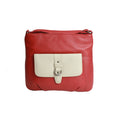 Red - Front - Eastern Counties Leather Womens-Ladies Jemma Contrast Pocket Handbag