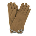 Toffee - Front - Eastern Counties Leather Womens-Ladies Gaby Faux Suede Touch Screen Gloves